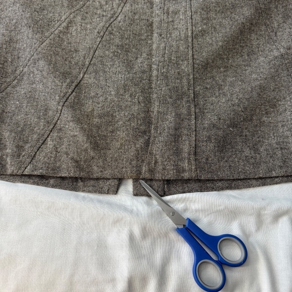 Dalia Collection Women's Wool Blend Midi Skirt Brown Size 14 Lined Slit - Picture 15 of 16